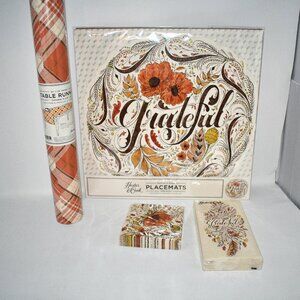 Hester and Cook Harvest Paper Goods Table Setting # DILKP100 NWT